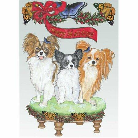 PIPSQUEAK PRODUCTIONS Holiday Boxed Cards- Papillon C986